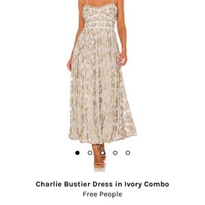 Free People Ivory and Gray Maxi Dress